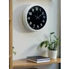 White Pure Contrast 40 Cm Metal Duvar Saati