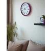 Zentime 36 Cm Pembe Dekoratif Duvar Saati