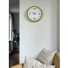 Zentime 36 Cm Sarı Dekoratif Duvar Saati