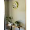 Zentime 36 Cm Sarı Dekoratif Duvar Saati
