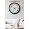 Zentime 60 Cm Siyah Modern Duvar Saati