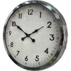 Zentime  Krom Zarif 60 Cm Metal Duvar Saati