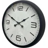 Zentime Siyah Modern Şık 60 Cm Metal Duvar Saati