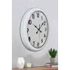 Zentime White Classic Modern 52 Cm Metal Duvar Saati