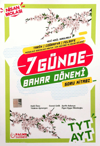 TYT-AYT TCF 7 GÜNDE BAHAR DÖNEMİ SORU KİTABI (İADESİZ)- PALME YAYINLARI
