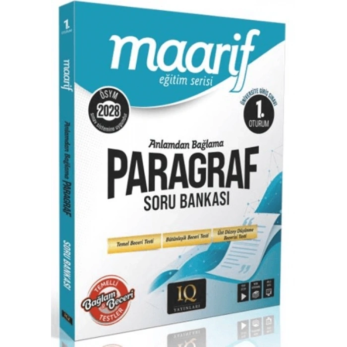 1.Oturum Anlamdan Bağlama Paragraf Soru Bankası- IQ Yayınları