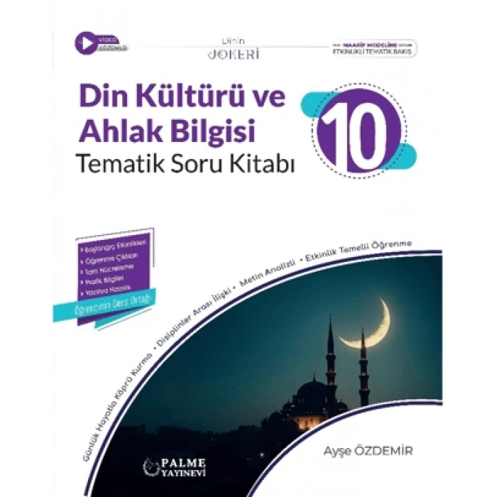 10.Sınıf Din Kültürü Ve Ahlak Bilgisi Soru Kitabı-Joker Tematik(İADESİZ)- Palme Yayınları