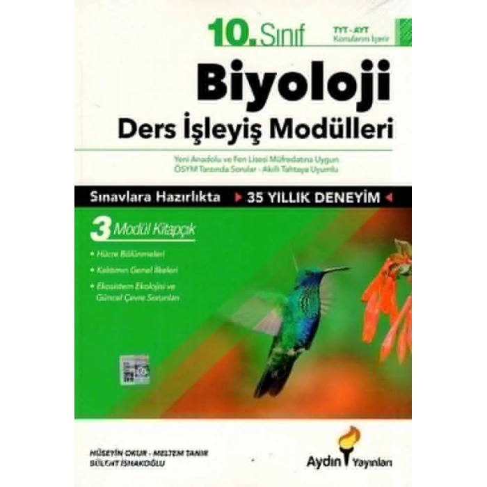 10.SINIF BİYOLOJİ DERS İŞLEYİŞ MODÜLLERİ AYDIN YAYINLARI