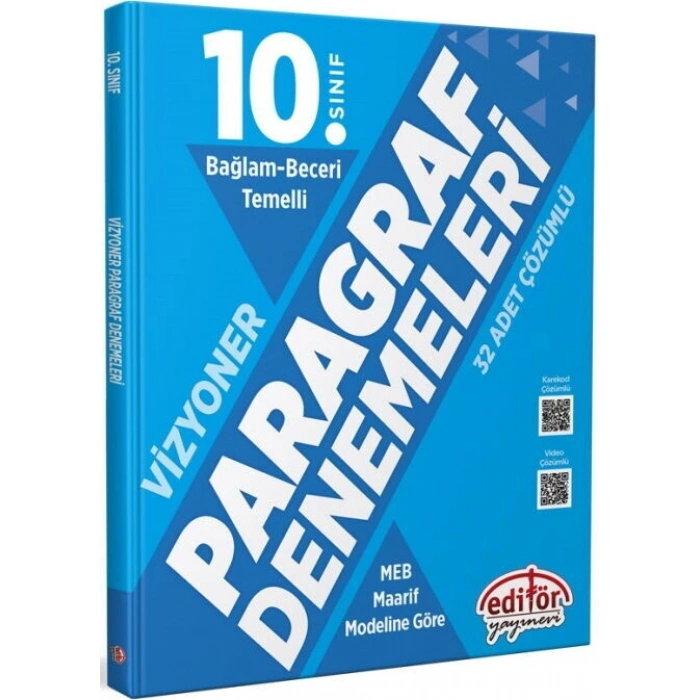 10. Sınıf Vizyoner Paragraf Bağlam Beceri Temelli Denemeleri-Editör Yayınları