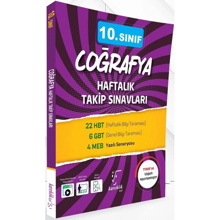 10.Sınıf Coğrafya Haftalık Takip Sınavları - Karekök Yayınları