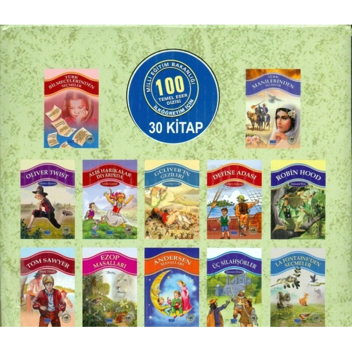 100 Temel Eser Set (30 Kitap)İlk Öğretim - Parıltı Yayınları