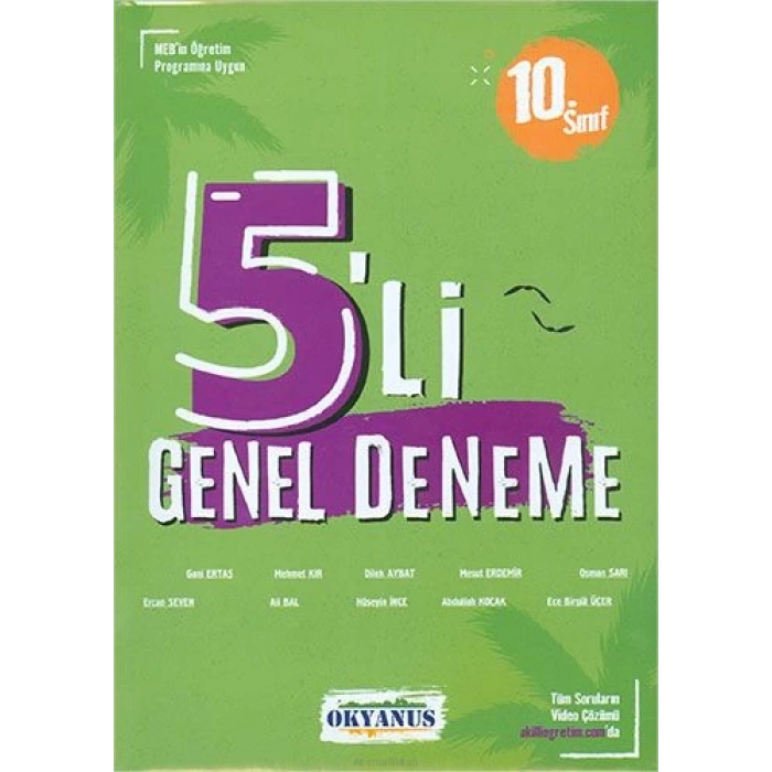 10.Sınıf Deneme Sınavı 5li - Okyanus Yayınları