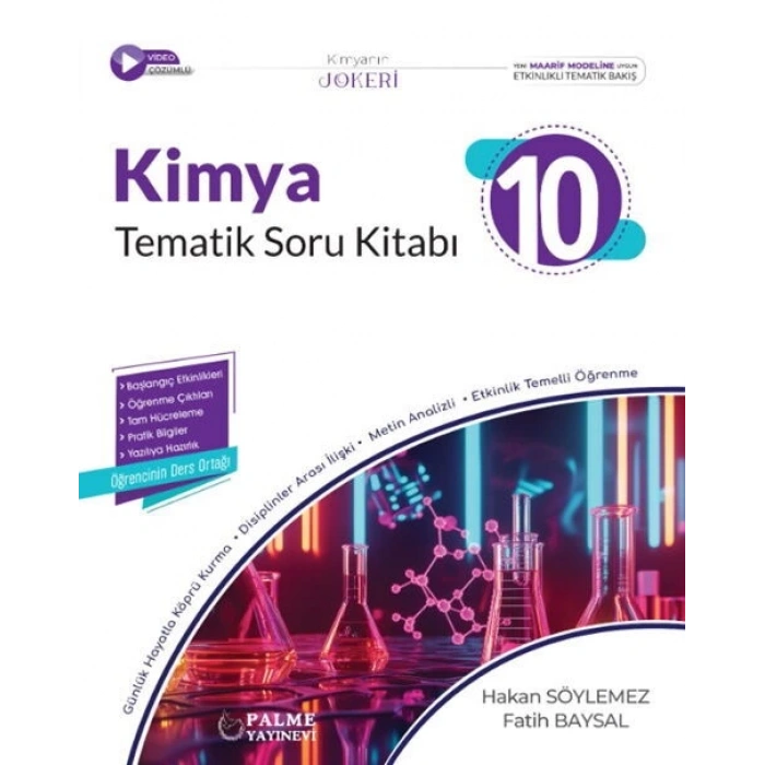 10.Sınıf Kimya Soru Bankası-Joker Tematik (İADESİZ)-Palme Yayınları