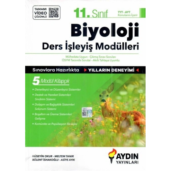 11.SINIF BİYOLOJİ DERS İŞLEYİŞ MODÜLLERİ ESKİ MÜFREDAT / AYDIN YAYINLARI