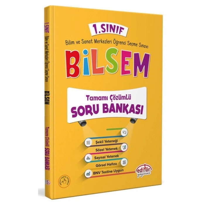 1.Sınıf Bilsem Soru Bankası Çözümlü - Editör Yayınları