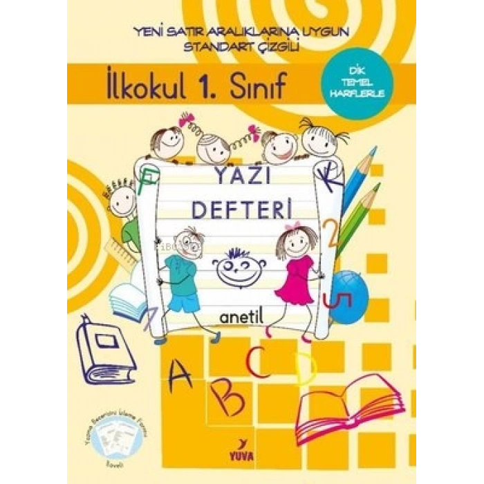 1.Sınıf Yazı Defteri Standart Çizgili Büyük (Sarı)-Yuva Yayınları