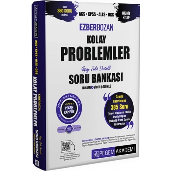 2025 AGS-KPSS-DGS Problemler Soru Çözümlü Ezberbozan-Pegem Yayınları