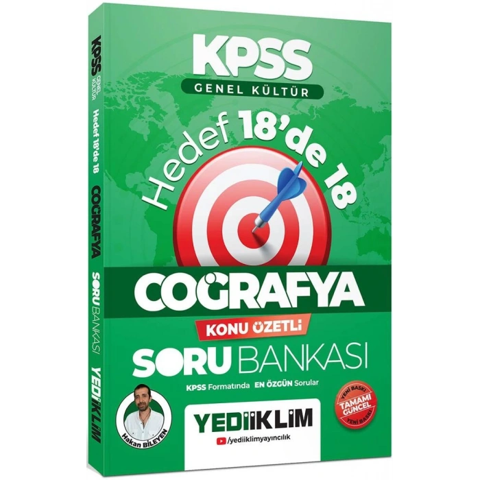 2025 KPSS Coğrafya Konu Özetli Soru 18 De 18 - Yediiklim Yayınları