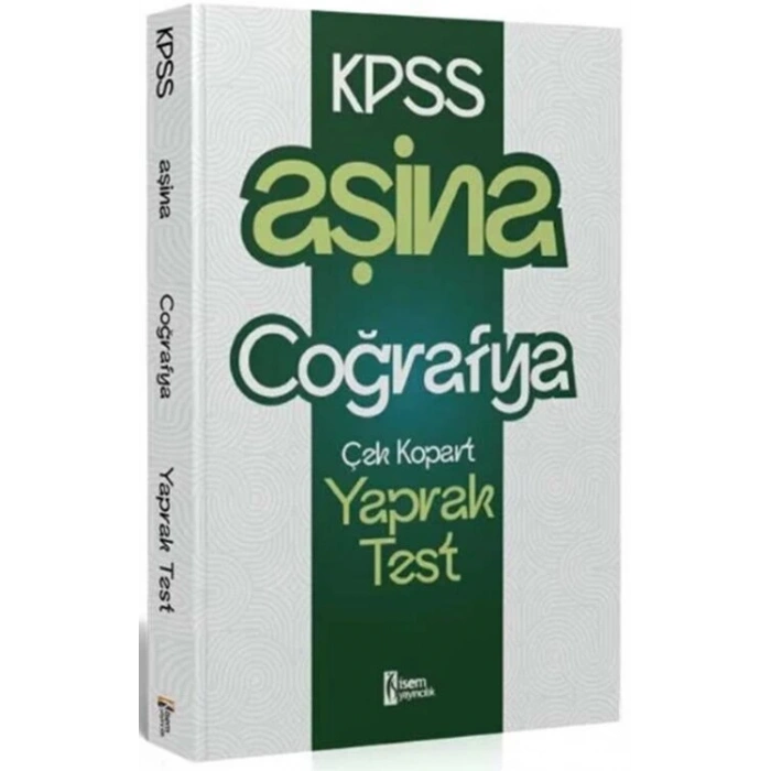 2025 KPSS Coğrafya Yaprak Test Aşina-İsem Yayınları