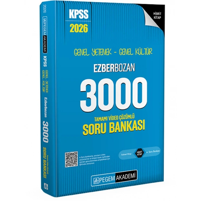 2025 KPSS Lisans Soru Bankası 3000 Soru Ezberbozan (İADESİZ) - Pegem Yayınları