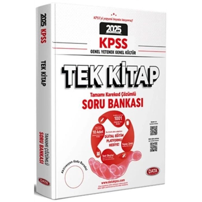 2025 KPSS Lisans Soru Bankası Tek Kitap(İADESİZ) Karekod Çözümlü - Data Yayınları