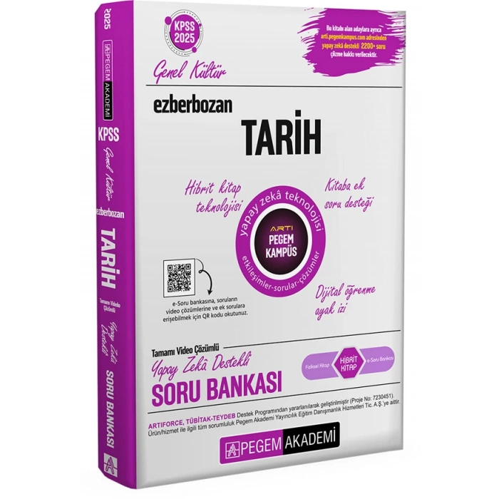 2025 KPSS Tarih Soru Bankası Ezberbozan (İADESİZ) - Pegem Yayınları