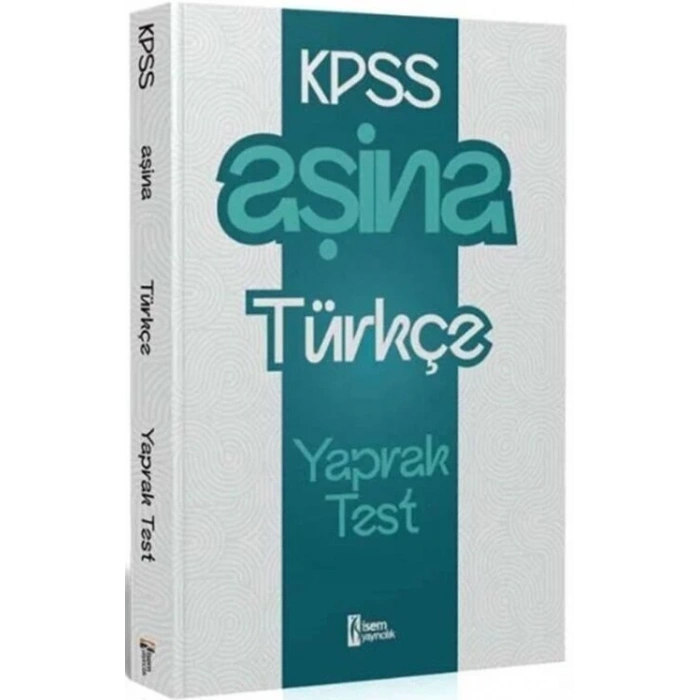 2025 KPSS Türkçe Yaprak Test Aşina-İsem Yayınları