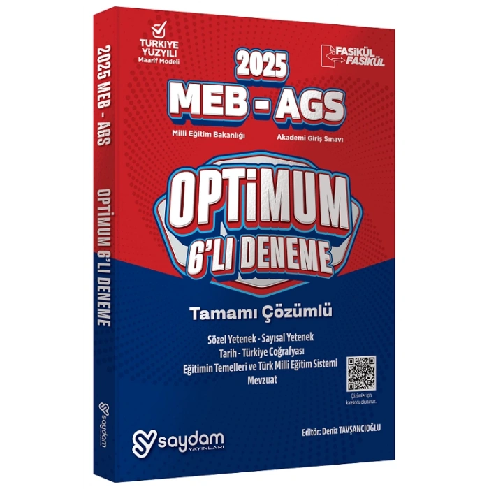 2025 MEB-AGS Deneme 6 Lı Çözümlü-Saydam Yayınları