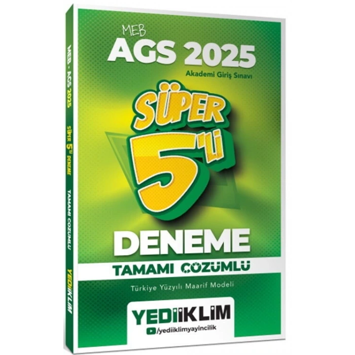 2025 MEB-AGS Süper 5 li Deneme-Yediiklim Yayınları