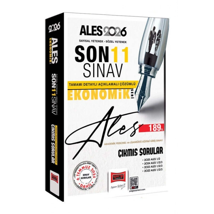 2026 ALES Ekonomik Seri Sayısal Sözel Son 11 Sınav Çıkmış Sorular-Yargı Yayınları