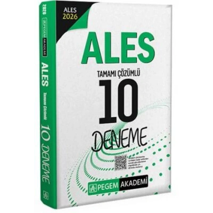 2026 ALES Tamamı Çözümlü 10 Deneme-Pegem Yayınları