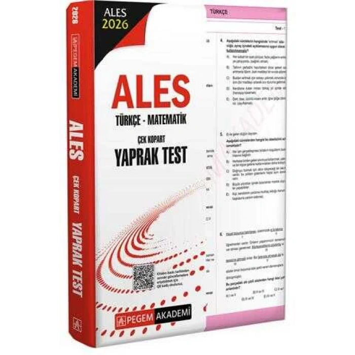 2026 ALES Türkçe-Matematik Çek Kopart Yaprak Test-Pegem Yayınları