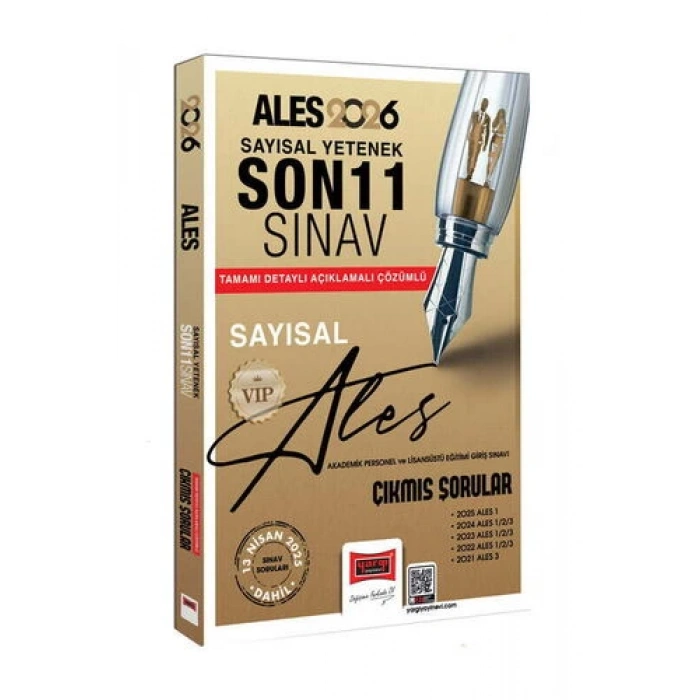 2026 ALES VIP Sayısal Yetenek Son 11 Sınav Çıkmış Sorular - Yargı Yayınları