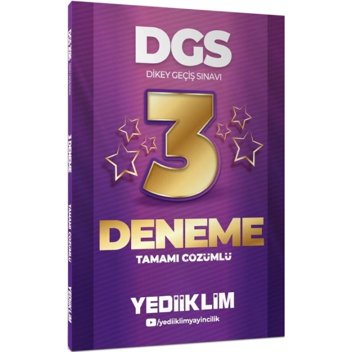 2026 DGS 3 Yıldız Deneme-Yediiklim Yayınları