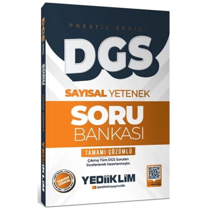 2026 DGS Prestij Sayısal Yetenek Soru-Yediiklim Yayınları