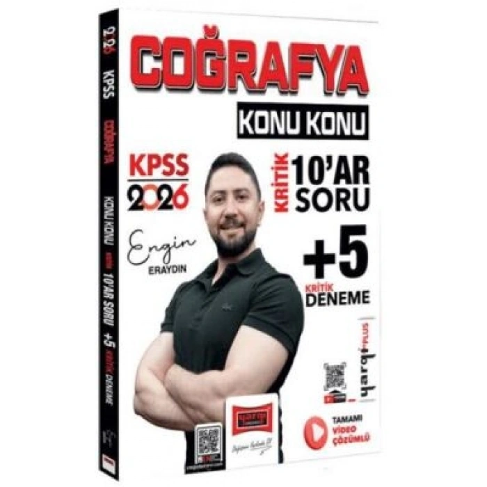 2026 KPSS Coğrafya Konu Konu Kritik 10 ar Soru +5 Kritik Deneme-Engin Eraydın-Yargı