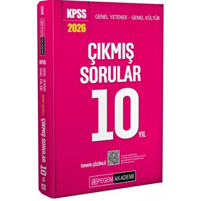 2026 KPSS Lisans 10 Yıl Tamamı Çözümlü Çıkmış Sorular-Pegem Akademi