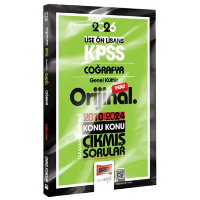 2026 KPSS Lise Önlisans Coğrafya Orijinal 2010-2024 Konu Konu Çıkmış Sorular-Yargı Yayınları