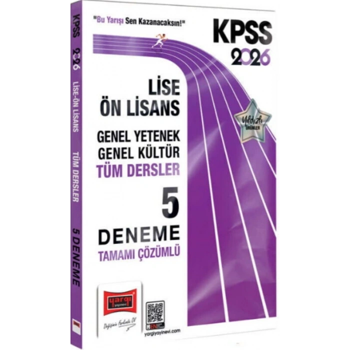 2026 KPSS Lise Önlisans Çözümlü 5 Deneme-Yargı Yayınları