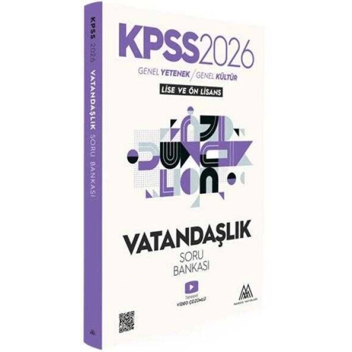 2026 KPSS Lise ÖnLisans Vatandaşlık Soru Bankası-Marsis Yayınları