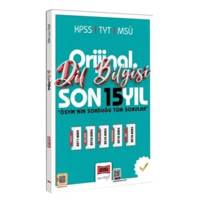 2026 KPSS Orj.Dil Bilgisi Son 15 Yıl Çıkmış Sorular-Yargı Yayınları