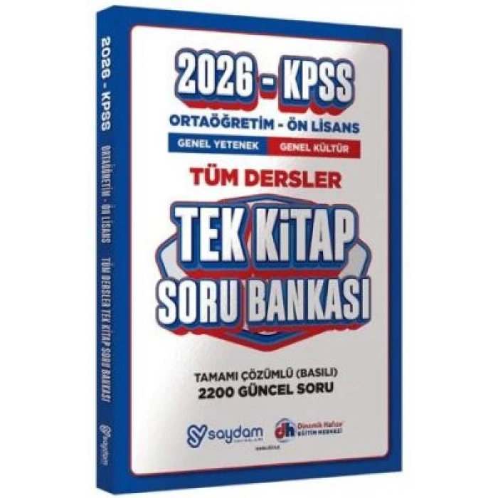 2026 KPSS Ortaöğretim Ön Lisans Tüm Dersler Soru Bankası-Saydam Yayınları