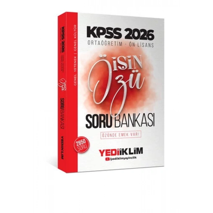 2026 Kpss Ortaöğretim-Önlisans İŞİN ÖZÜ Tek Kitap Soru Bankası - Yediiklim Yayınları