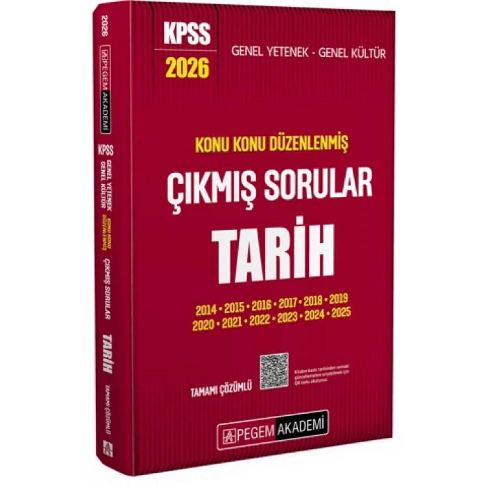 2026 KPSS Tarih Konu Konu Düzenlenmiş Çıkmış Sorular-Pegem Akademi