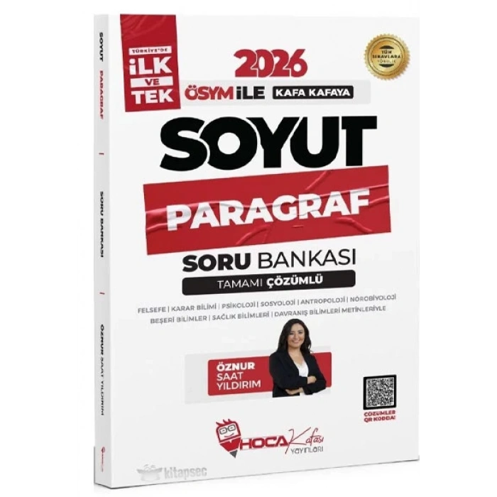 2026 KPSS TYT ALES DGS Soyut Paragraf Soru Bankası Çözümlü- Öznur Saat Yıldırım- Hoca Kafası Yayınları