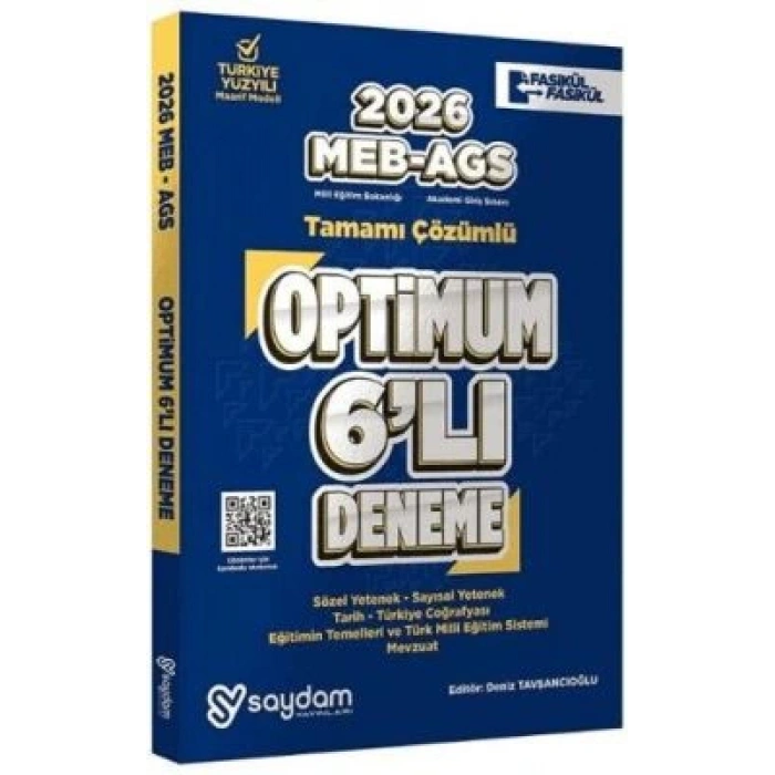 2026 MEB-AGS Deneme 6 Lı Çözümlü-Saydam Yayınları