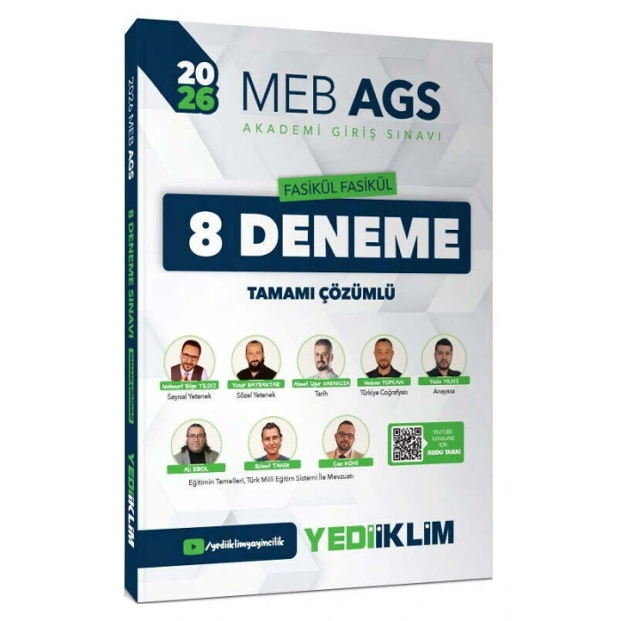 2026 MEB-AGS Fasikül Fasikül 8 Deneme Çözümlü-Yediiklim Yayınları