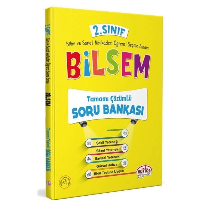 2.Sınıf Bilsem Soru Bankası Çözümlü - Editör Yayınları