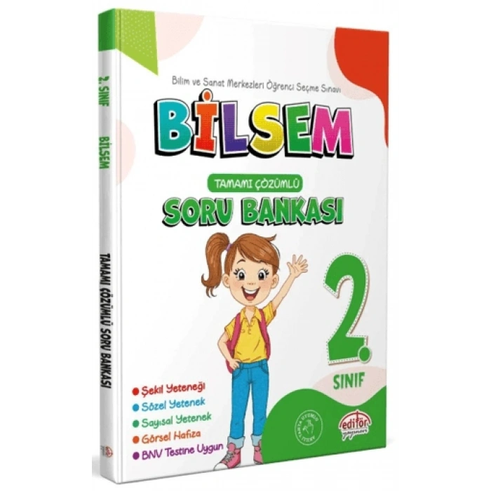 2.Sınıf Bilsem Tamamı Çözümlü Soru Bankası-Editör Yayınları