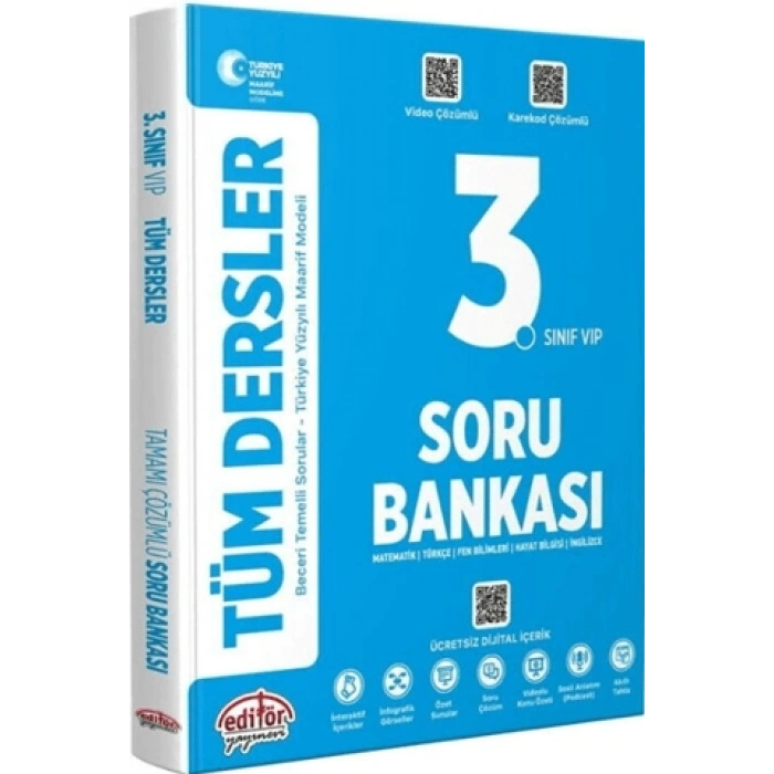 3. Sınıf Tüm Dersler Maarif Model Soru Bankası-Kolektif-Editör Yayınevi